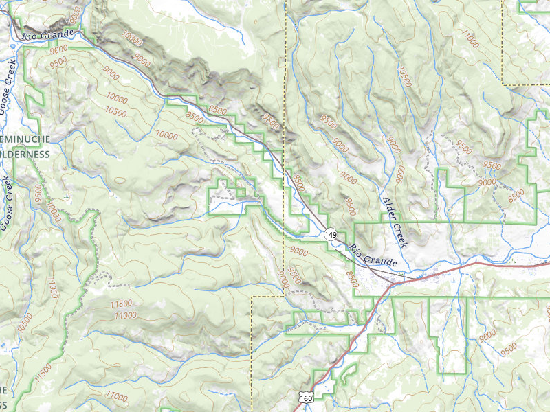 Radar-estimated hail-size map of the storm over South Fork, CO