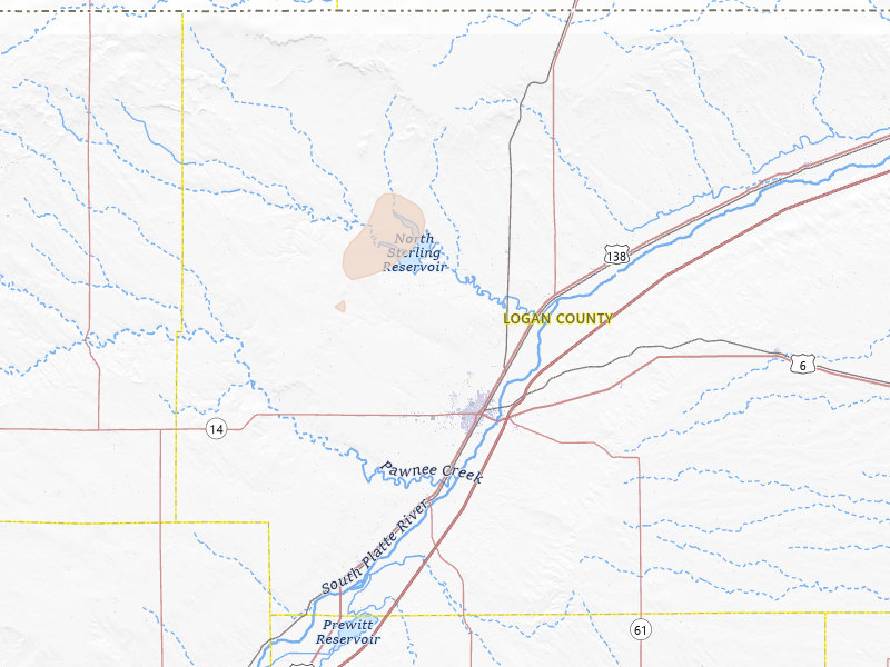 Radar-estimated hail-size map of the storm over Sterling, CO on May 30, 2026