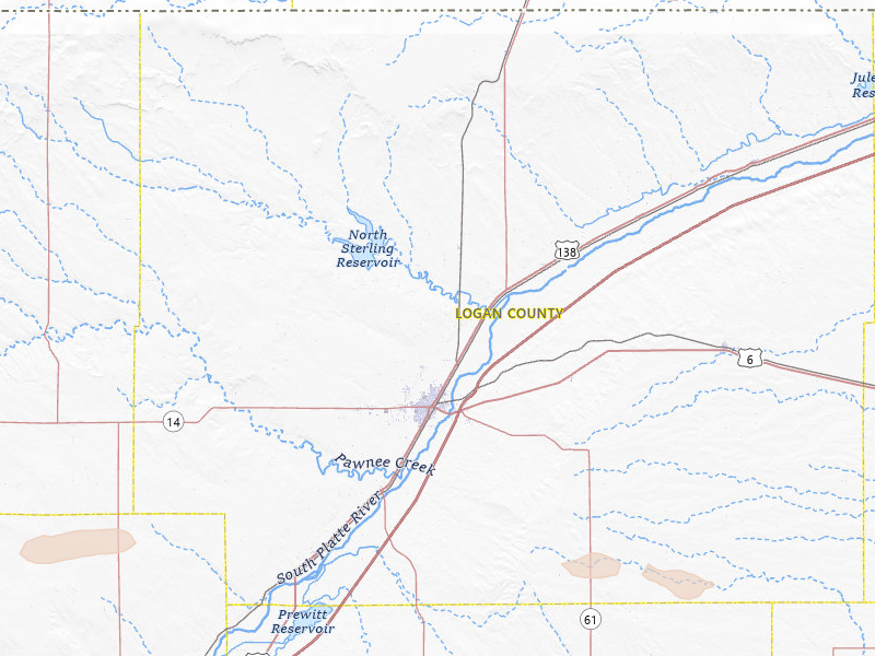 Radar-estimated hail-size map of the storm over Sterling, CO on Jun 23, 2026