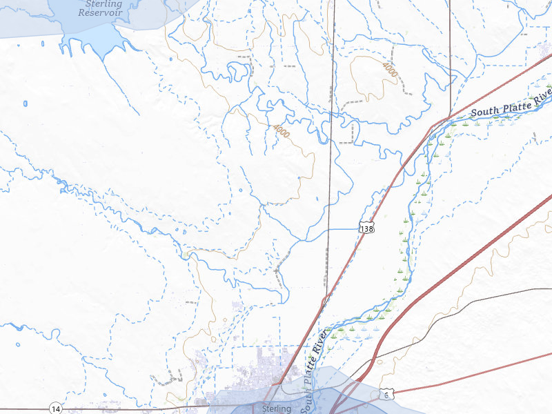 NEXRAD radar-signature map of the hail storm over Sterling, CO on Aug 15, 2026