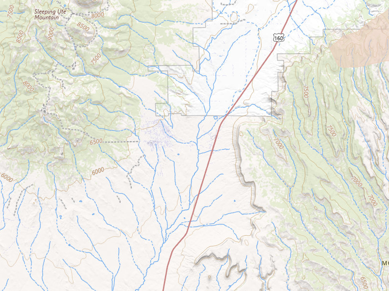 Radar-estimated hail-size map of the storm over Towaoc, CO on Jun 26, 2026