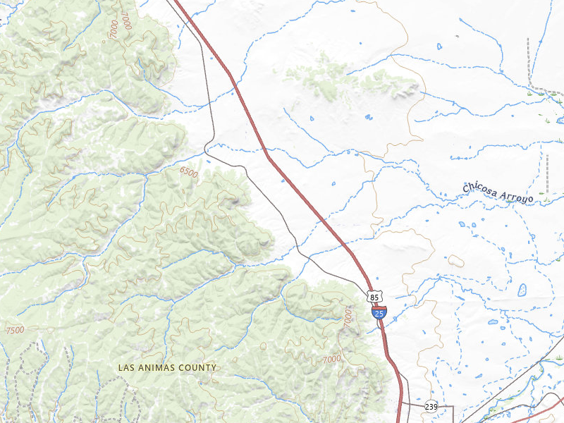 Radar-estimated hail-size map of the storm over Trinidad, CO on Jul 4, 2026