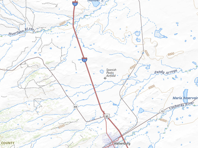 Radar-estimated hail-size map of the storm over Walsenburg, CO on Jul 5, 2026