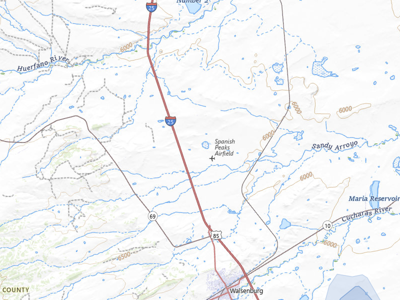 NEXRAD radar-signature map of the hail storm over Walsenburg, CO on Jul 5, 2026