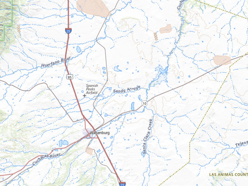 Radar-estimated hail-size map of the storm over Walsenburg, CO