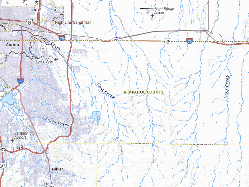 Radar-estimated hail-size map of the storm over Watkins, CO on Jul 3, 2026