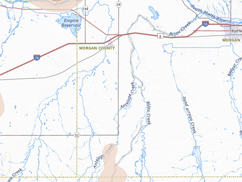 Radar-estimated hail-size map of the storm over Wiggins, CO on Jul 8, 2026