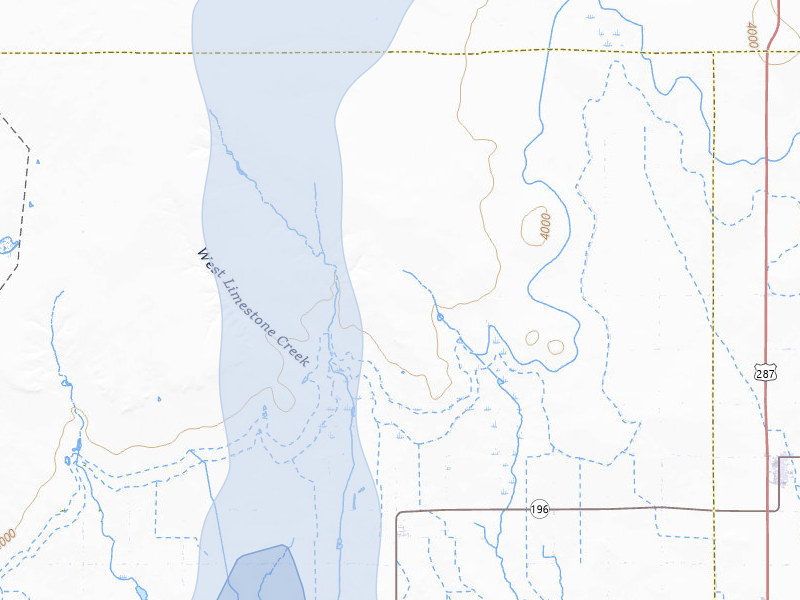 NEXRAD radar-signature map of the hail storm over Wiley, CO on Jul 8, 2026