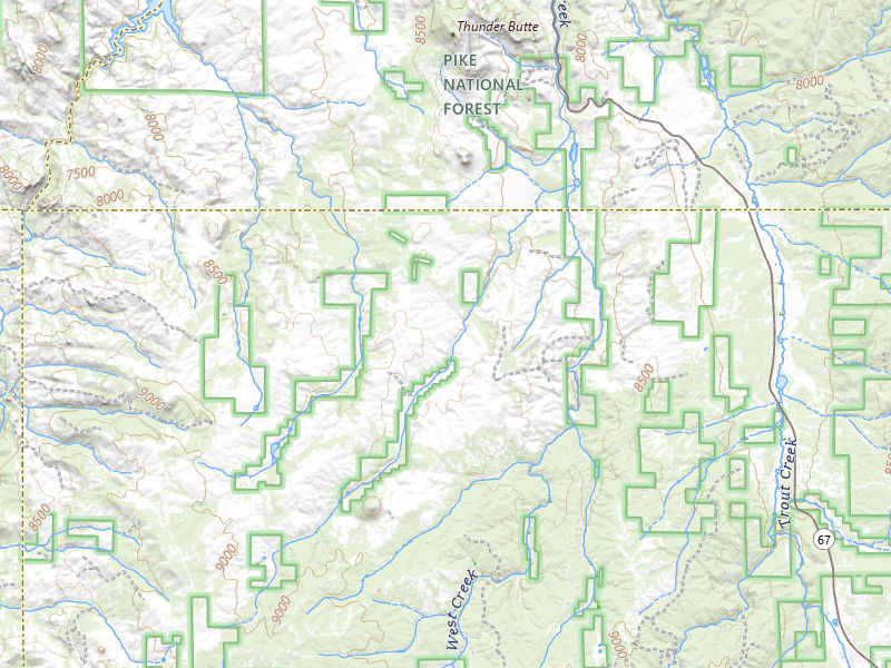 NEXRAD radar-signature map of the hail storm over Woodland Park, CO on Jun 25, 2026