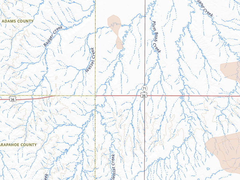 Radar-estimated hail-size map of the storm over Woodrow, CO on Jul 4, 2026