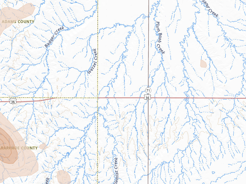 Radar-estimated hail-size map of the storm over Woodrow, CO on Jul 8, 2026
