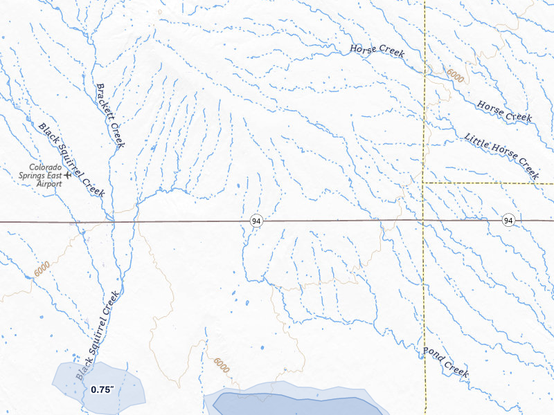 NEXRAD radar-signature map of the hail storm over Yoder, CO on Jul 27, 2026