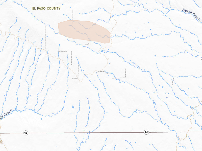Radar-estimated hail-size map of the storm over Yoder, CO on Aug 18, 2026