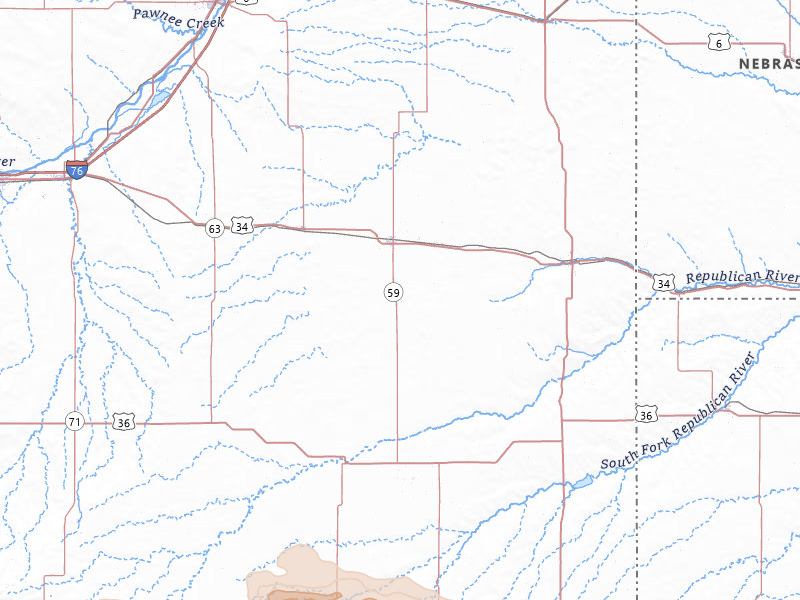 Radar-estimated hail-size map of the storm over Yuma, CO on May 17, 2026
