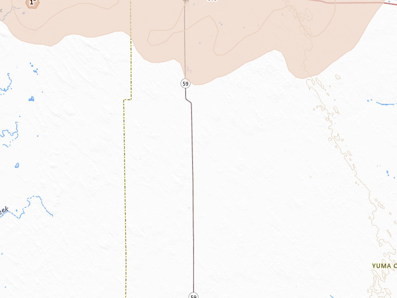 Radar-estimated hail-size map of the storm over Yuma, CO on Jun 1, 2026