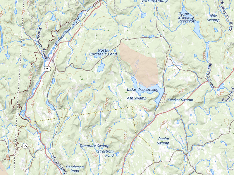 Radar-estimated hail-size map of the storm over Kent, CT on Jun 11, 2026