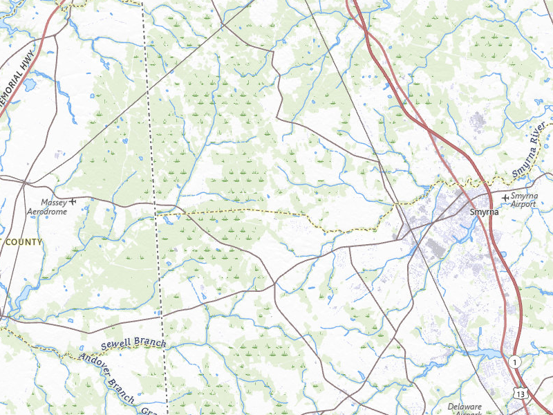 Radar-estimated hail-size map of the storm over Clayton, DE on Jul 4, 2026