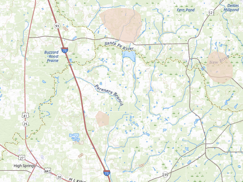 Radar-estimated hail-size map of the storm over Alachua, FL on May 17, 2026