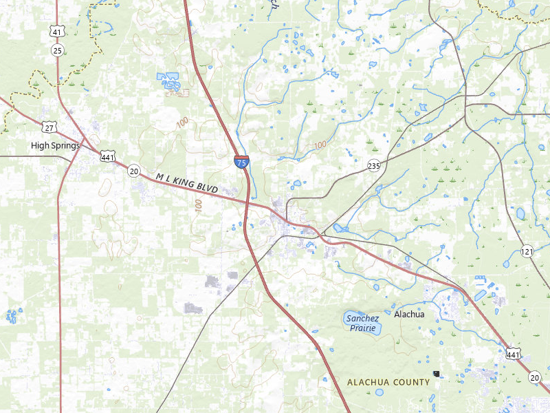 NEXRAD radar-signature map of the hail storm over Alachua, FL on Jul 23, 2026
