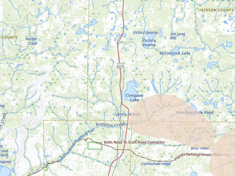 Radar-estimated hail-size map of the storm over Alford, FL on Jun 30, 2026