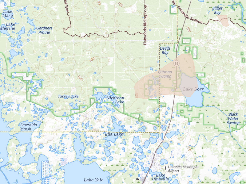 Radar-estimated hail-size map of the storm over Altoona, FL on Aug 20, 2026