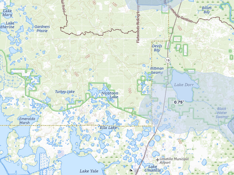 NEXRAD radar-signature map of the hail storm over Altoona, FL on Aug 20, 2026