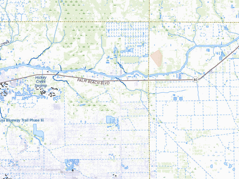 Radar-estimated hail-size map of the storm over Alva, FL on Aug 28, 2026