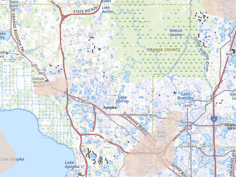 Radar-estimated hail-size map of the storm over Apopka, FL on Mar 15, 2026