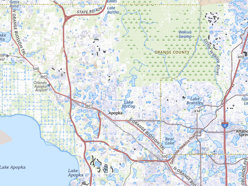 Radar-estimated hail-size map of the storm over Apopka, FL on Jun 19, 2026