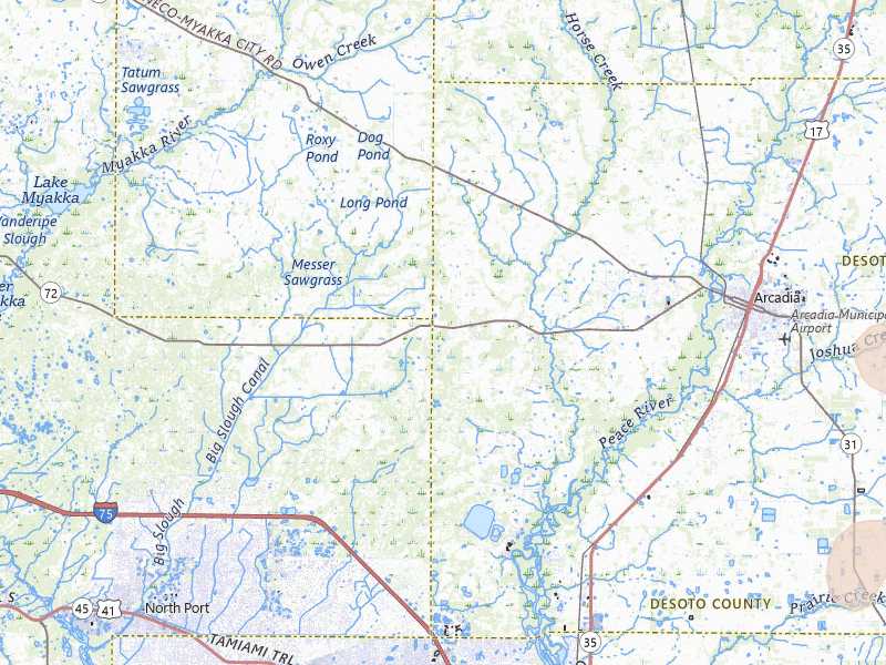 Radar-estimated hail-size map of the storm over Arcadia, FL on Jun 29, 2026