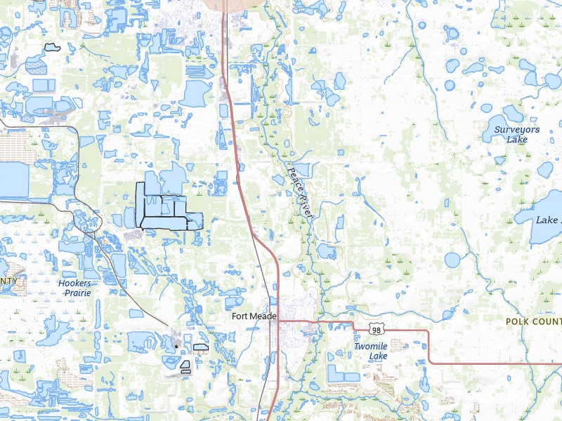 Radar-estimated hail-size map of the storm over Bartow, FL