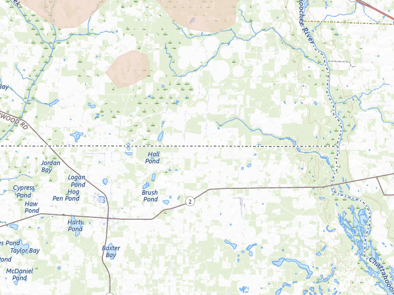 Radar-estimated hail-size map of the storm over Bascom, FL on Aug 12, 2026