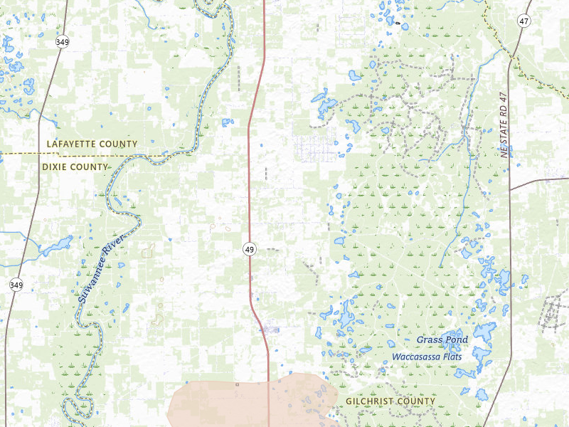 Radar-estimated hail-size map of the storm over Bell, FL on May 21, 2026