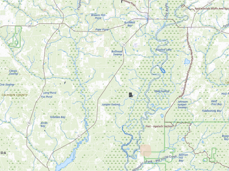 Radar-estimated hail-size map of the storm over Blountstown, FL on Aug 22, 2026