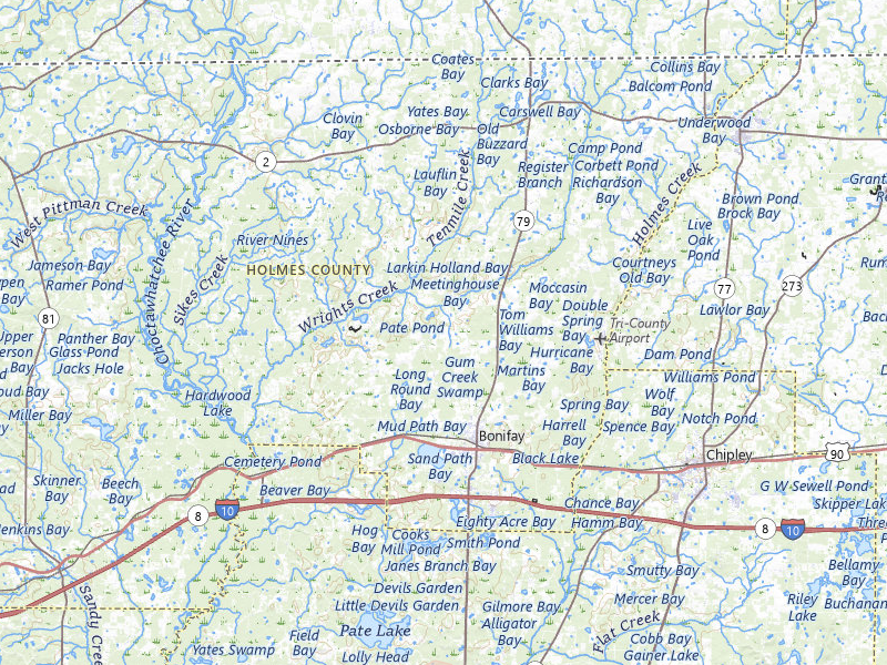 Radar-estimated hail-size map of the storm over Bonifay, FL on Jul 18, 2026