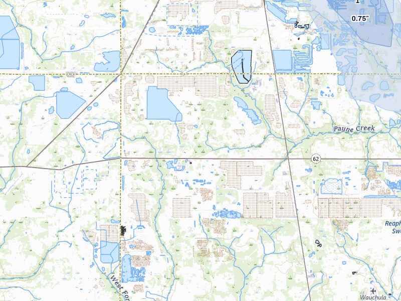 NEXRAD radar-signature map of the hail storm over Bowling Green, FL on Aug 5, 2026