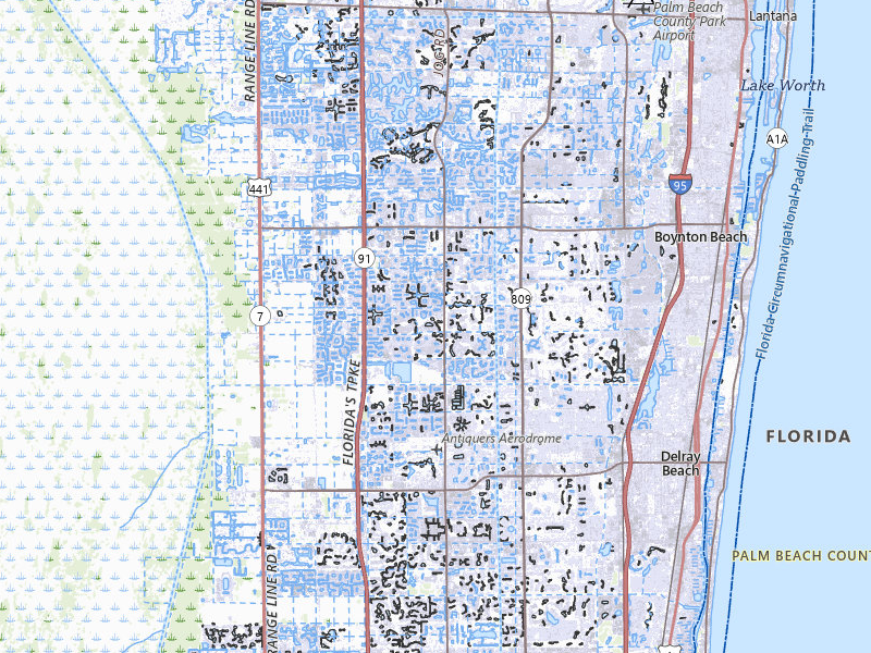 NEXRAD radar-signature map of the hail storm over Boynton Beach, FL on Feb 28, 2026