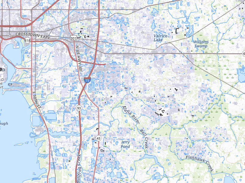 Radar-estimated hail-size map of the storm over Brandon, FL on Mar 15, 2026