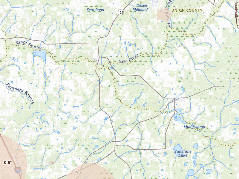 Radar-estimated hail-size map of the storm over Brooker, FL on Jul 30, 2026