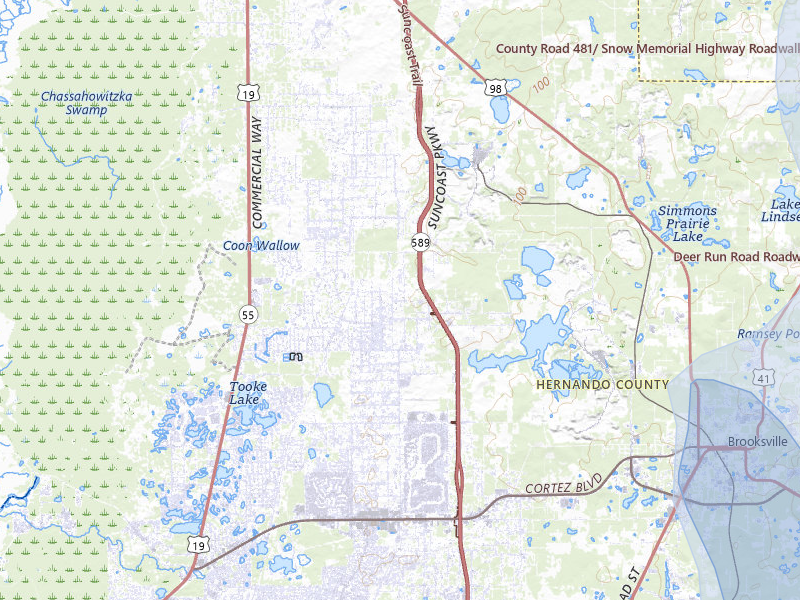 NEXRAD radar-signature map of the hail storm over Brooksville, FL on Aug 9, 2026
