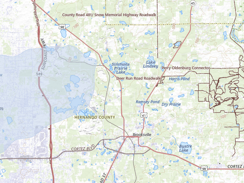 NEXRAD radar-signature map of the hail storm over Brooksville, FL on Aug 19, 2026
