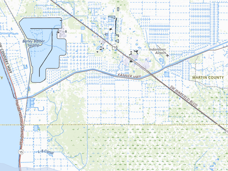 NEXRAD radar-signature map of the hail storm over Canal Point, FL on Mar 16, 2026