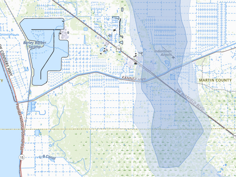 NEXRAD radar-signature map of the hail storm over Canal Point, FL on Jul 26, 2026