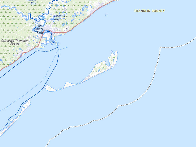 Radar-estimated hail-size map of the storm over Carrabelle, FL on Jun 30, 2026