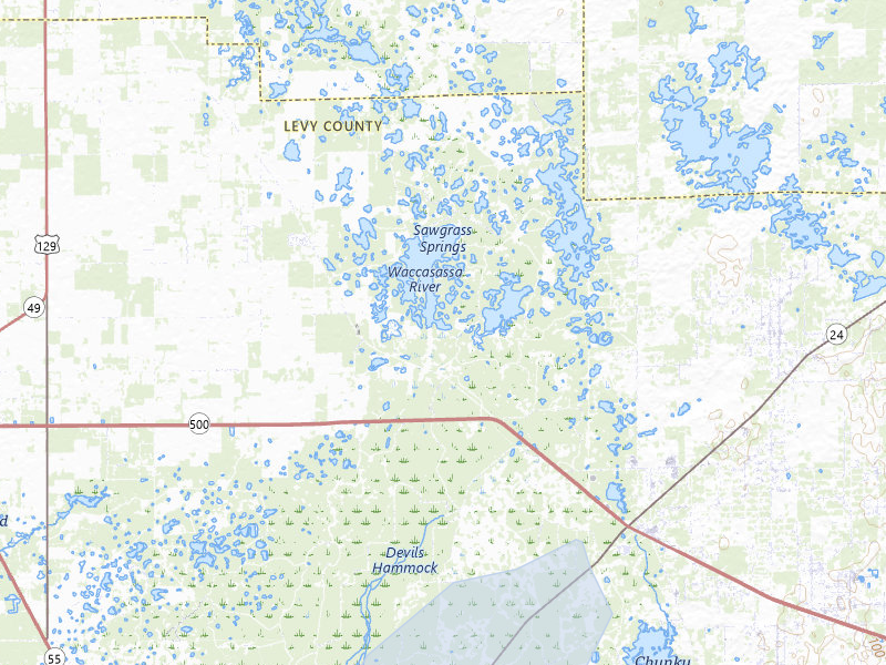 NEXRAD radar-signature map of the hail storm over Chiefland, FL on Jul 25, 2026