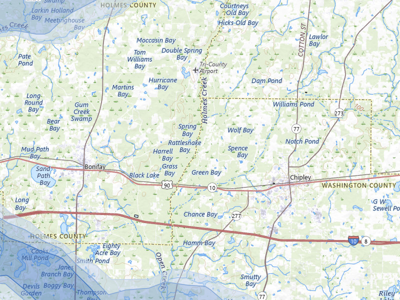 NEXRAD radar-signature map of the hail storm over Chipley, FL on May 7, 2026