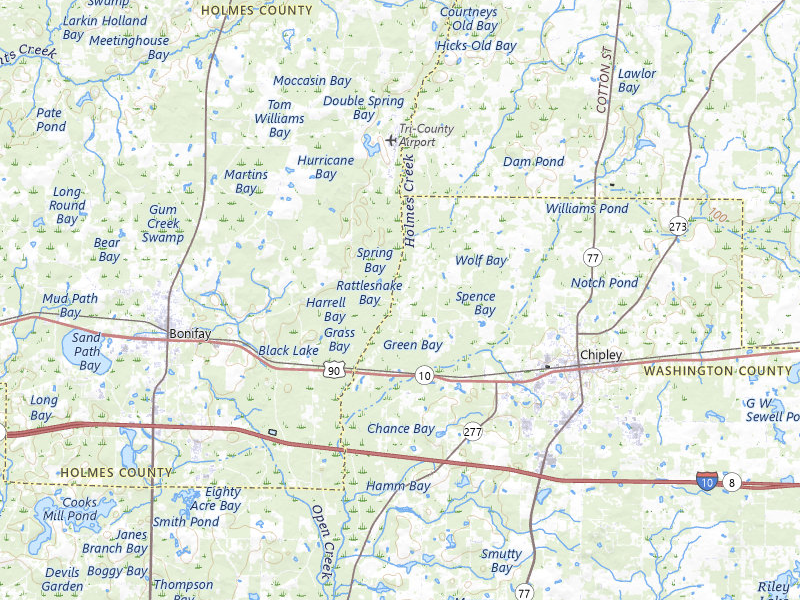 NEXRAD radar-signature map of the hail storm over Chipley, FL on Jul 9, 2026