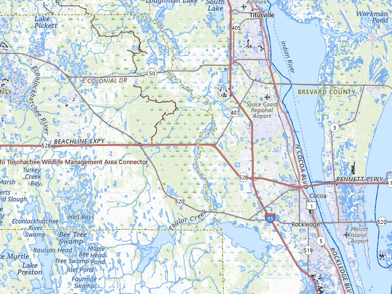 NEXRAD radar-signature map of the hail over Christmas, FL