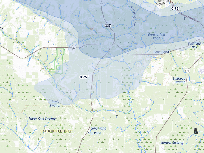 NEXRAD radar-signature map of the hail storm over Clarksville, FL on Jun 30, 2026