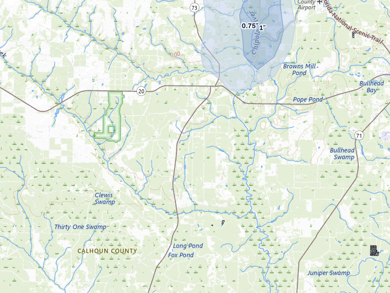 NEXRAD radar-signature map of the hail storm over Clarksville, FL on Jul 31, 2026